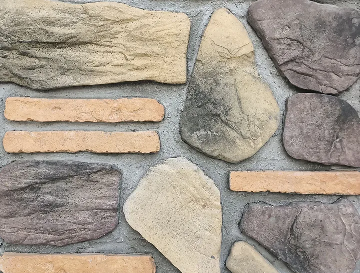 ESK04 kodlu gri, bej ve toprak tonlu kültür taşı gerçek ürün fotoğrafı