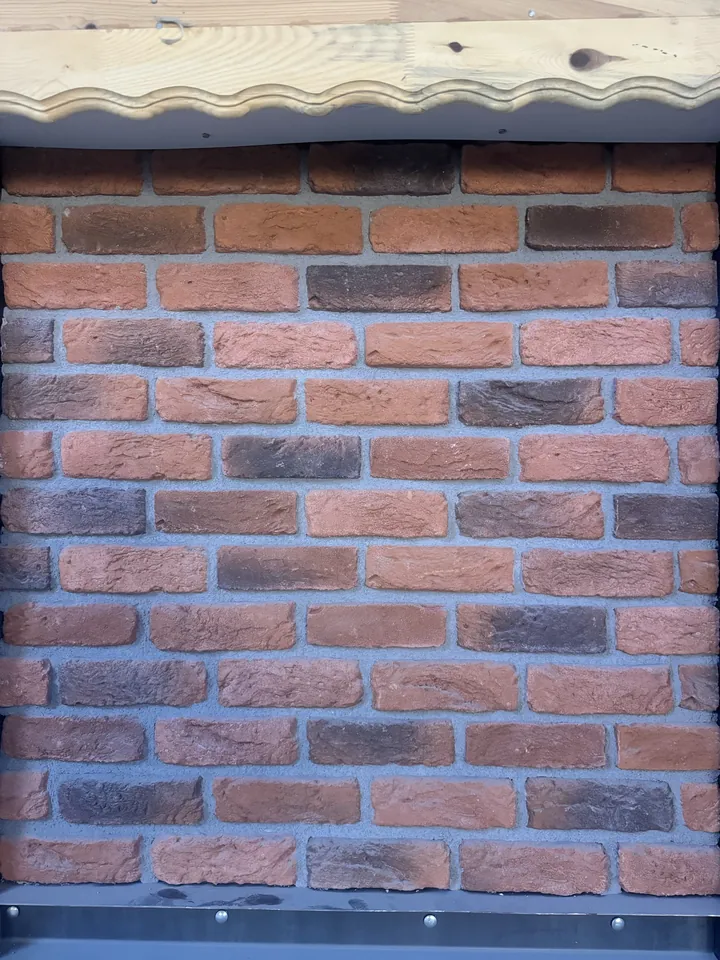 Kızıl ve kahve tonlu kültür tuğlası numune panosu