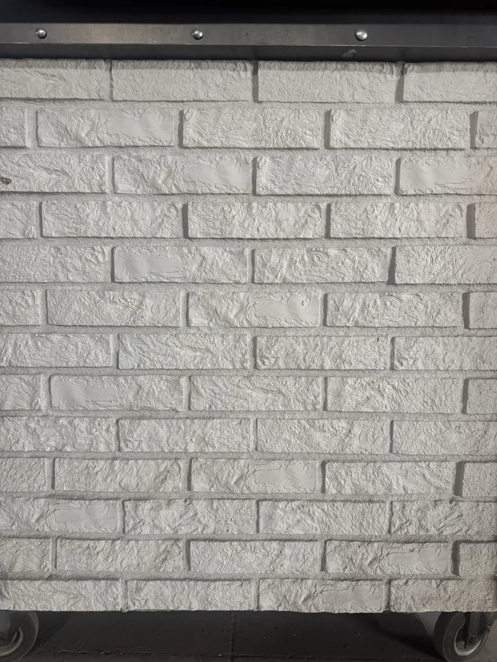 Beyaz tonlu kültür tuğlası numune panosu